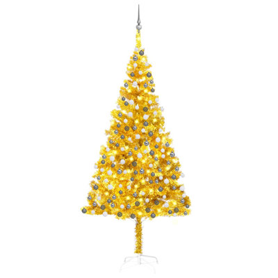 Artificial Pre-lit Christmas Tree with Ball Set Party Decoration PVC