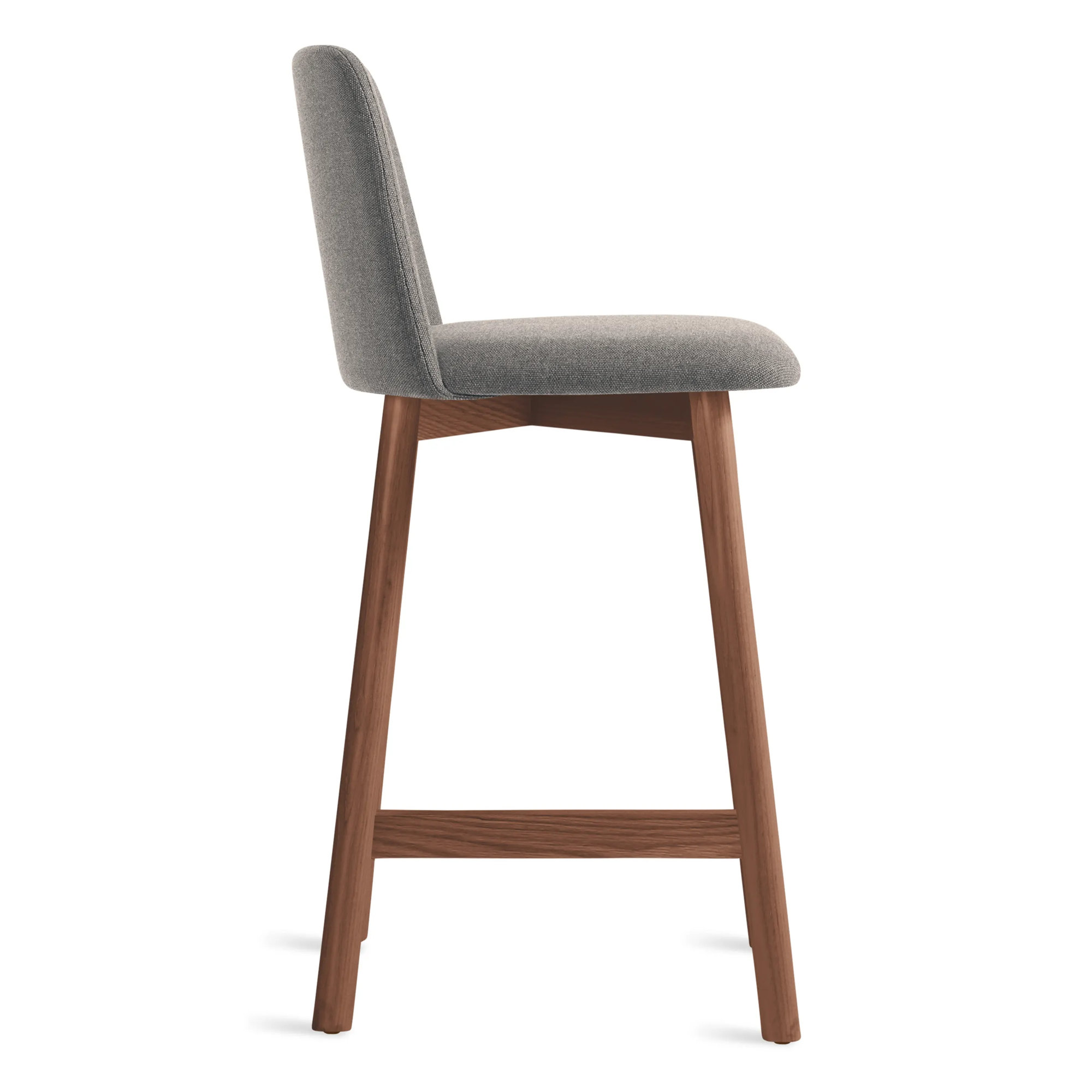 Chip Stool, Counter Stool (25.1" Seat Height), Walnut, Pewter