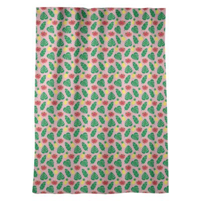 Panneau de rideau simple darkeningthermal avec passe-tringle tropical floral