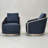 30" Wide Polyester Upholstered Swivel Barrel Chair With Wood Base Set of 2-174628990