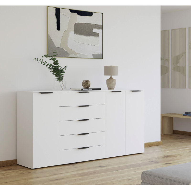 5 - Drawer Chest of Drawers, Alpine White/Graphite