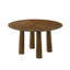 Casias style Mid-Century moderne de 54 po Table de salle à manger ronde au fini noyer
