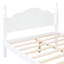 Lit plateforme rétro en bois pleine grandeur, blanc, construction, support à lattes, aucun sommier nécessaire, cadre de lit de qualité facile à assembler avec apparence, solide et ferme, support, ressort, guidage