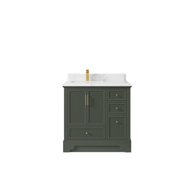 Alys 36'' Single Bathroom Vanity with Quartz Top