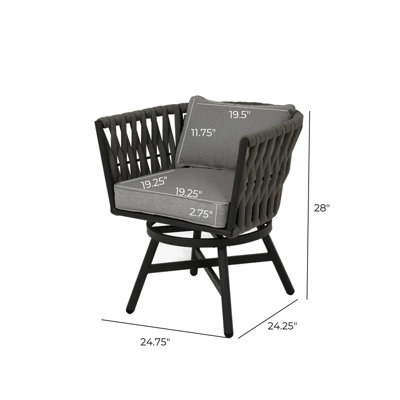 Arlend 6-person 7-piece Steel Swivel Patio Dining Set (set Of 7)