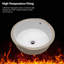 Lavabo de salle de bain rond en céramique blanc encastré avec trop-plein 15,75 "x 15,75" (n'inclut que le lavabo de salle de bain)