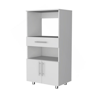 Support à micro-ondes blanc pour garde-manger