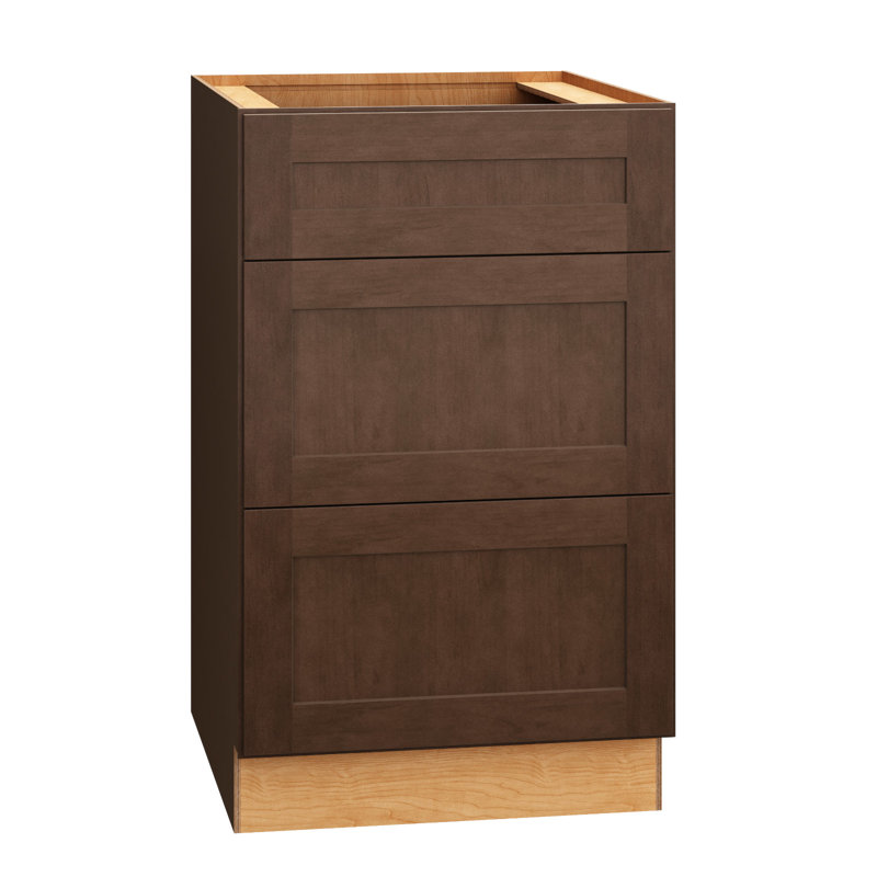 Armoire inférieure à 3 tiroirs Dwelling Livingston, H 34,5 po x l 21 po x P 24 po, Épices grillées