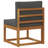 vidaXL Outdoor Middle Sofa Solid Acacia Wood Natural