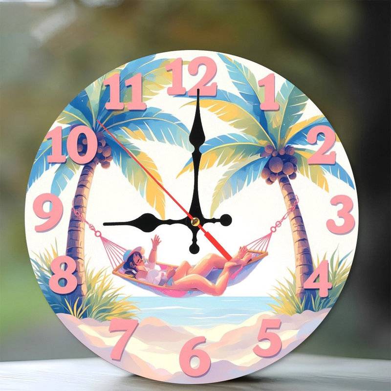 Horloge murale relaxante plage
