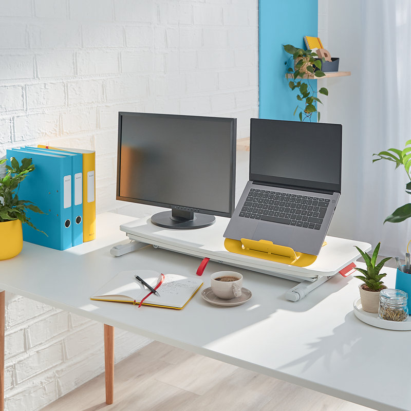 Adjustable Metal Base Standing Desk Converter