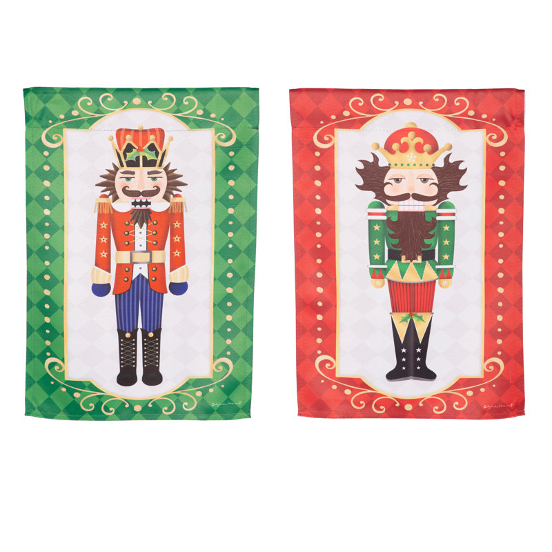Trio Nutcracker Reversible Suede Garden Flag