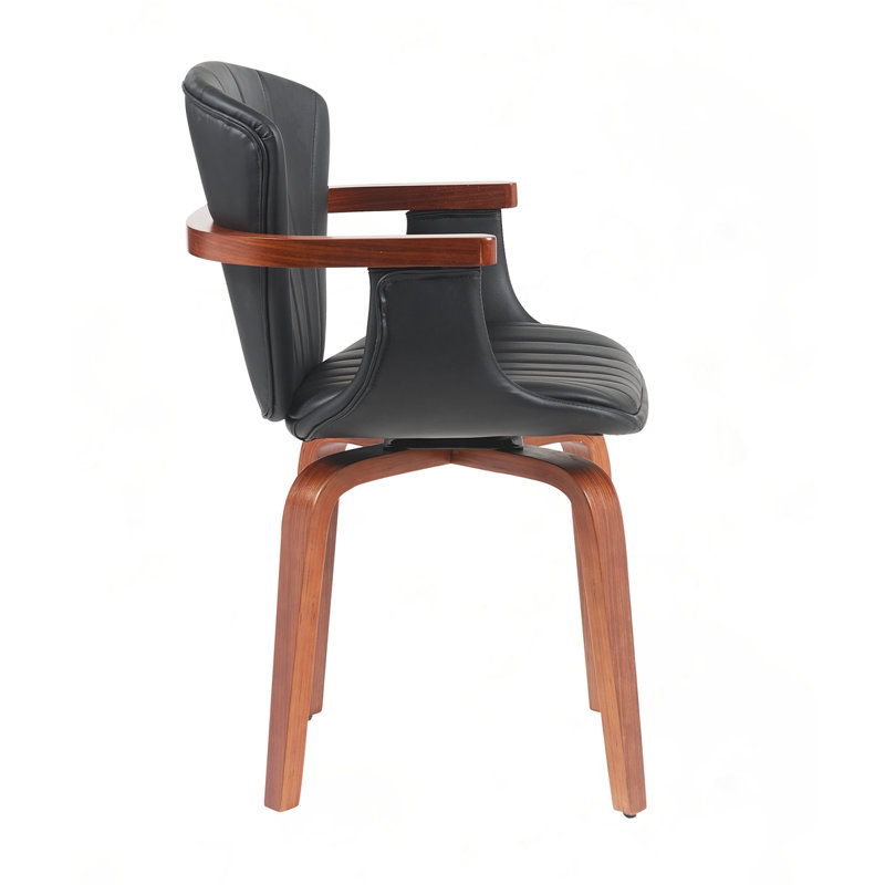 Ensemble de 2 chaises de salle à manger pivotantes Modern, Noir