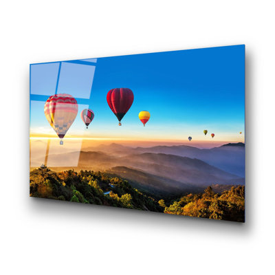 Superbe peinture murale en verre trempé 27,6 po x 39,4 po | 100% verre trempé, épaisseur: 0,16 pouce | Décoration élégante pour le salon ou le bureau, durable et facile à nettoyer, idée de cadeau parfaite