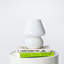 Mini lampe de table en verre avec champignon pivotant blanc