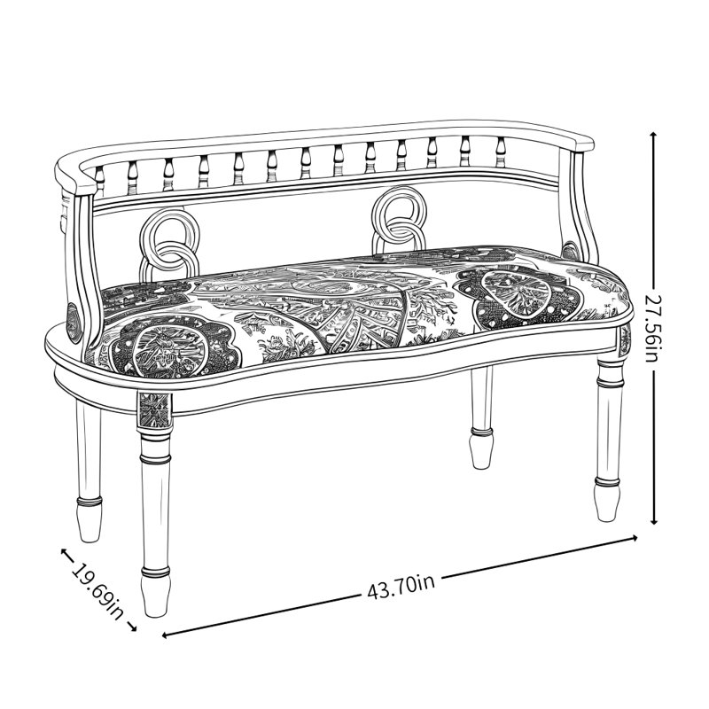 Banc de luxe American Light, Blanc Ivoire
