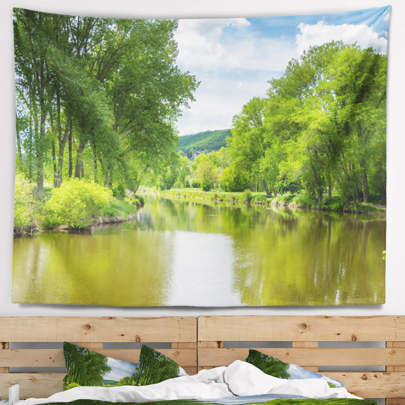 Magnifique tapisserie d’été paysage, H 32 po x l 39 po