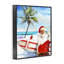 «Surfing Santa at Beach», estampe numérique par Patrick Reid Obrien-399059883-399059878