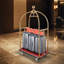 Chariot à bagages d'hôtel en acier inoxydable de 1 100 lb-111781224