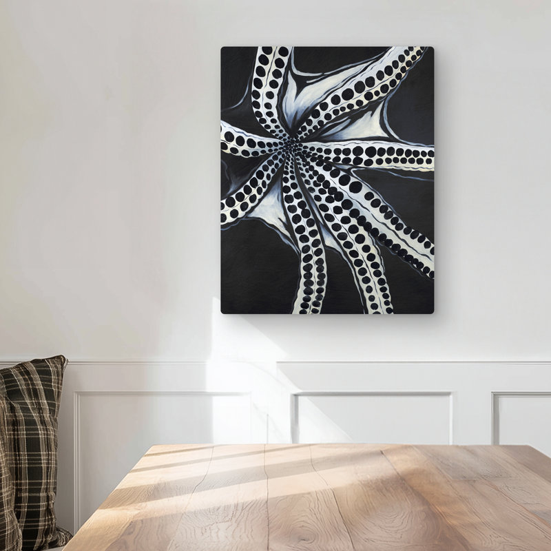 Large Octopus Tentacle Metal Print | Aquatic Bathroom Decor