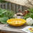 Decorative Ceramic Flower Garden Bird House and Bath for Patio Accent - Yard Decoration Outdoor Bird Feeder Outdoor House Display - Yellow-107086714