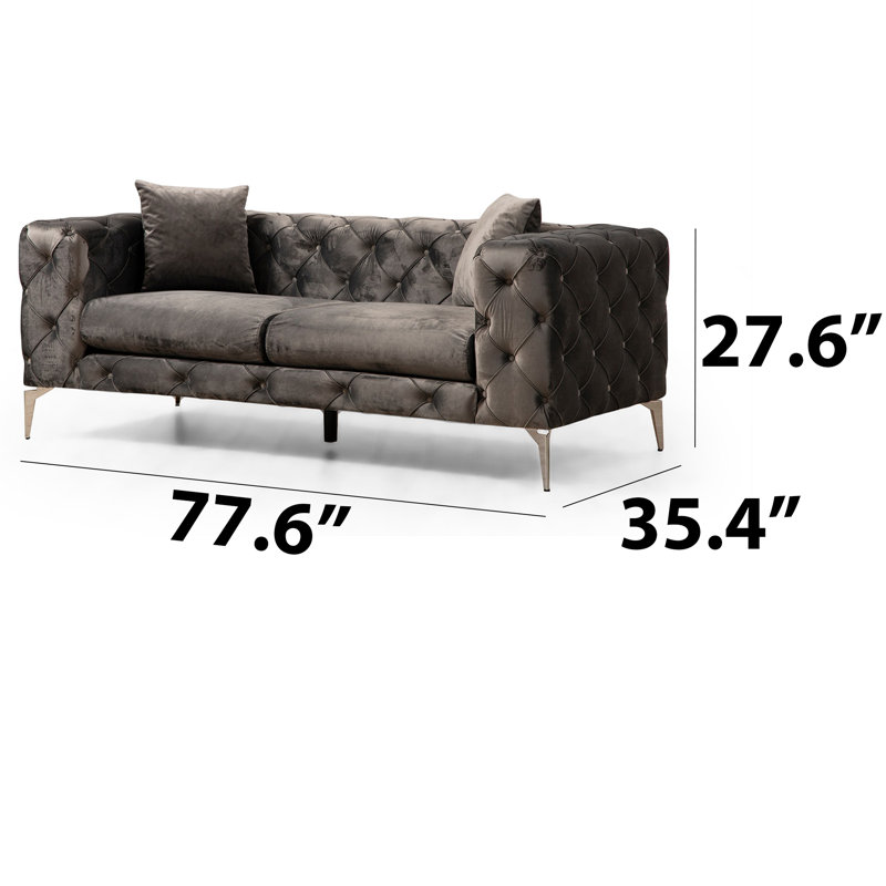 Bluxome 2 Seater Sofa, Anthracite