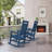 Outdoor Adirondack Rocking Chair HIPS All Weather Oversized Plastic Patio Chair Rocker（Set Of 2）-118763001