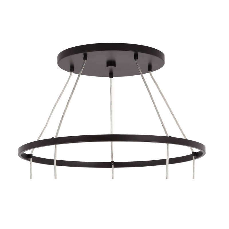 Luminaire suspendu en grappe 5 lumières Ovellette, Laiton / Bronze