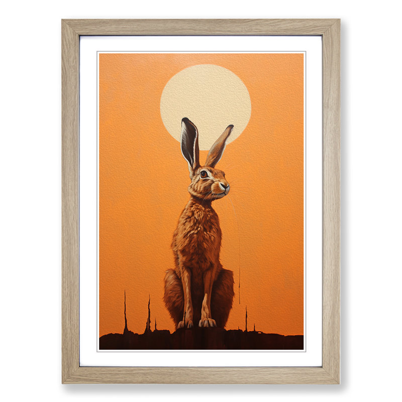 Hare Minimalism Art - Framed Print