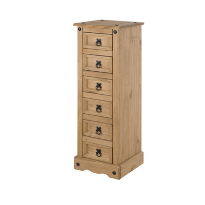 Bridewell Solid Wood 35 cm W Chest of 6 Drawers