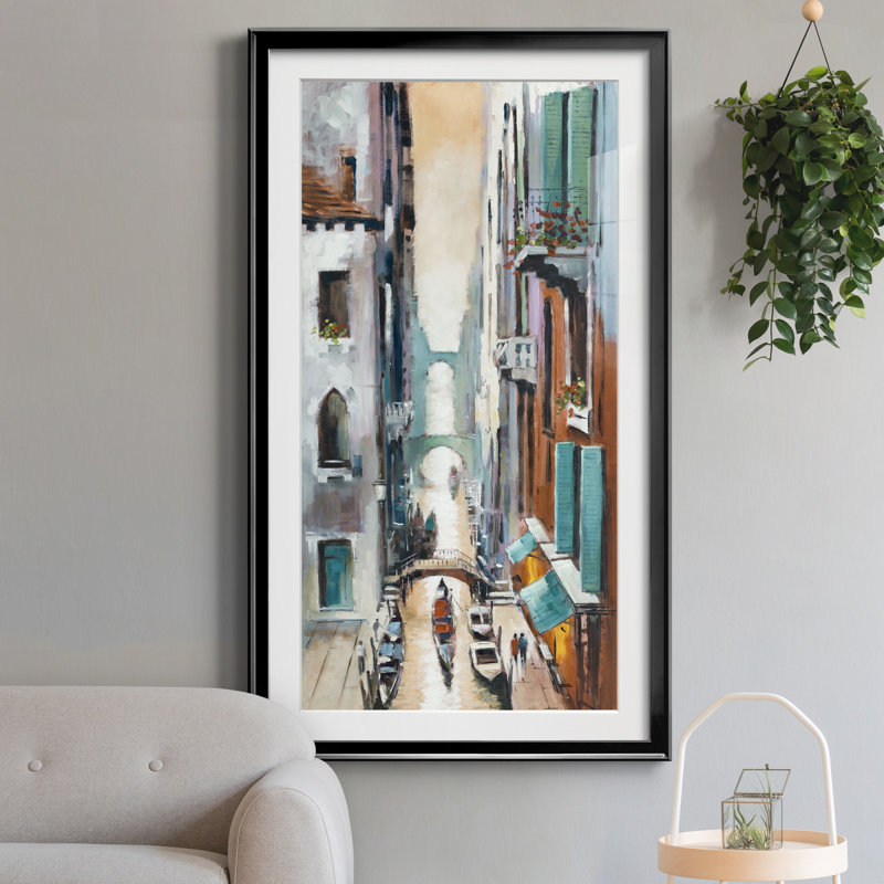 Canal View I - impression, H 14,5 po x l 26,5 po x P 1,5 po, Noir