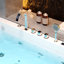 Baignoire de massage en acrylique pour deux personnes avec contrôle de thermostat et fonction cascade - Conception de spa moderne pour la détente