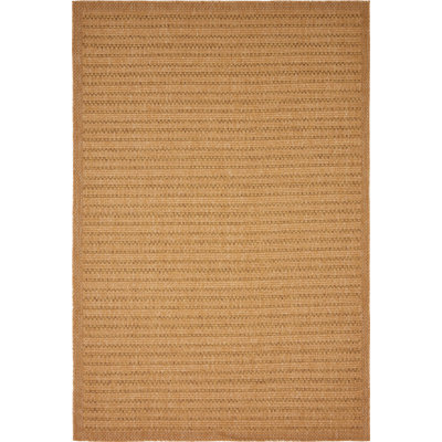 Tapis rayé brun clair intérieur / extérieur