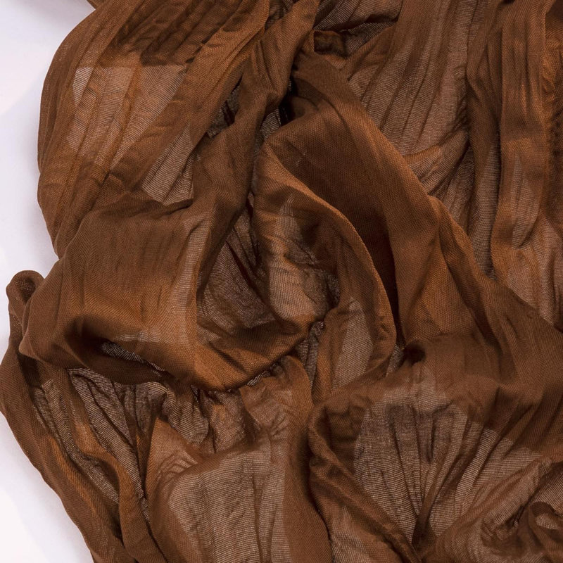 Chemin de table en étamine Cheesecloth, L 35 po x l 122 po, Marron foncé