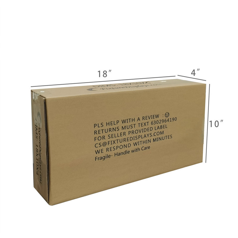 20 Pack 18 X 10 X 4" Printed Shipping Boxes, Singlewall B Flute Cardboard Box For Shipping, Mailing, Packaging And Storage