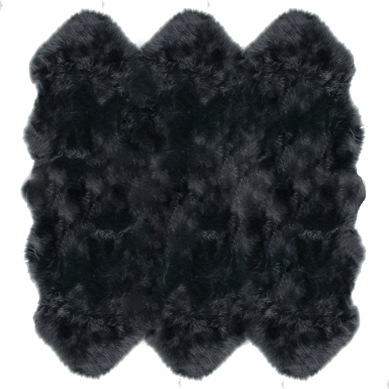 Chanden Hand Tufted Sheepskin Indoor Rug, Sexto 6' x 6'