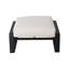 Confortable 2 repose-pieds: coussins de siège beiges et repose-pieds en aluminium avec cadre doux
