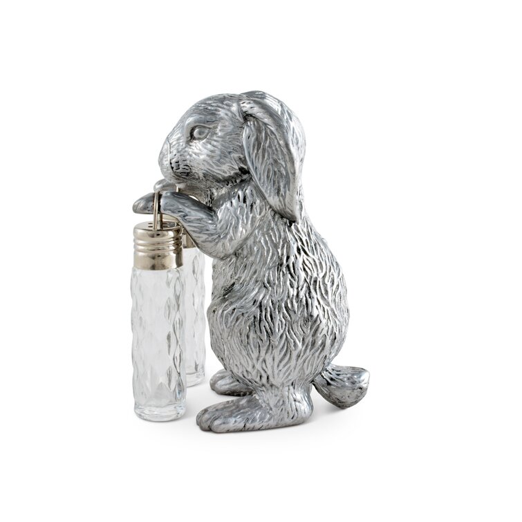 RABBIT Brass salt and pepper shaker By GHIDINI1961