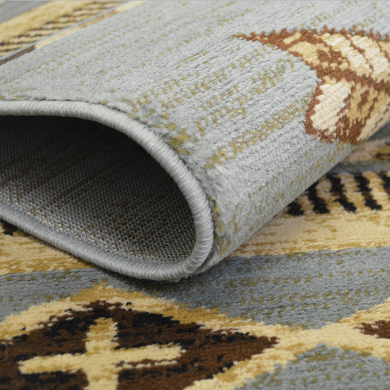 Tapis bleu Keefe, Rectangle 2 pi 3 po x 3 pi 3 po