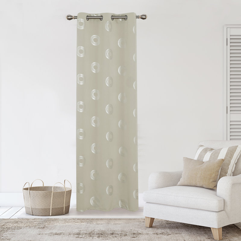 Gudelia Room Darkening Curtain Single Panel, 42" W x 54" L, Sky Blue