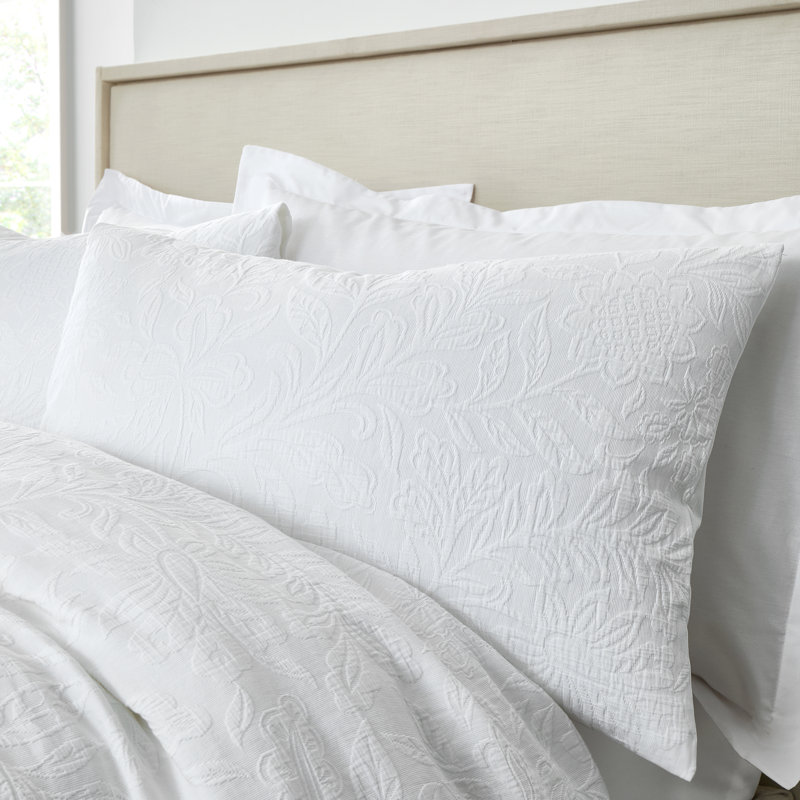 Fleur Matelassé Jacquard 200 Thread Count Cotton Duvet Cover Set, Single Duvet Cover + 1 Standard Pillowcase