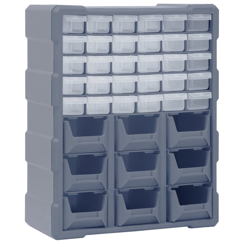 39 Drawer Storage Drawer, Grey