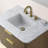 Liljan 30'' Wall-Mounted Single Bathroom Vanity with Engineered Stone Top-97413449