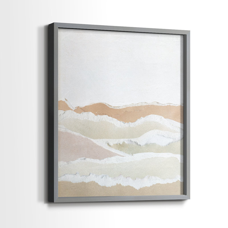 Collage Reflections II, reproduction encadrée - bois massif, H 30 po x l 24 po, Gris