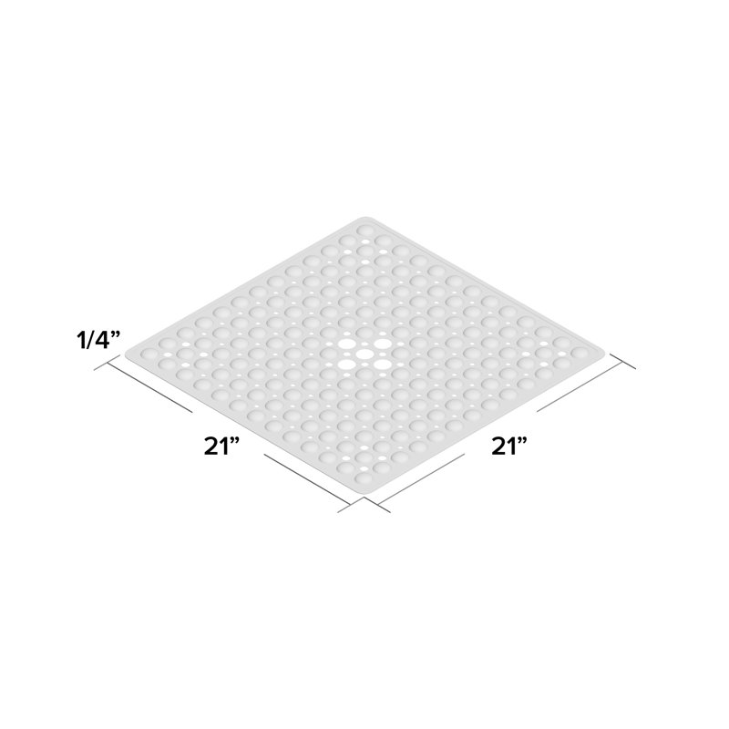 Aesop Non-Slip Shower mat, White