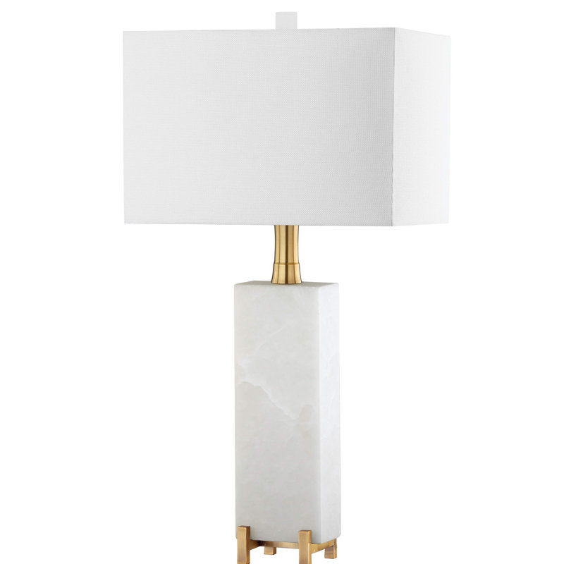 Lampe de table laiton doré / blanc de 30 po Weldon