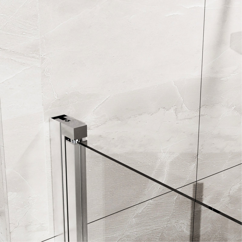 Shower Door. 34"X 72". 1/4" Tempered Glass Pivot Swing Panel. Foldable, Stylish Design. Rust & Corrosion Fittings. Prevents Water From Spilling. 180 Pivot. Fits Different Bathroom Sizes 72" Door,