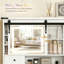 Ensemble de coiffeuse de maquillage moderne blanc avec miroir coulissant à DEL 3 couleurs, 4 tiroirs et tabouret rembourré