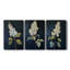 FLORAL Series CLxxv - Toile tendue avec châssis sur mesure - 3 pièces-186898118