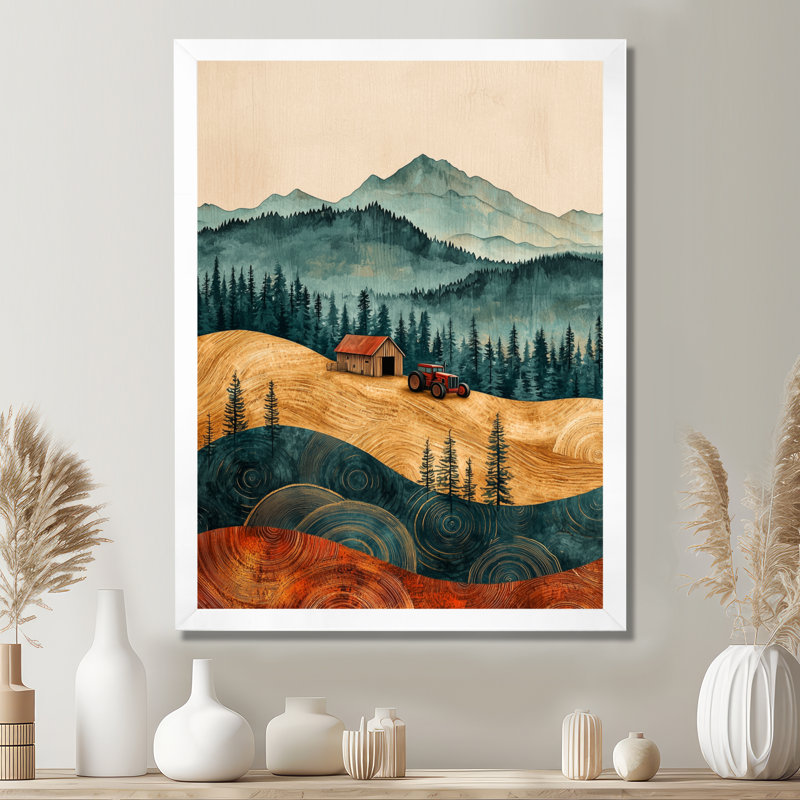 Gerassimos - Paysages, art mural, salon, H 20 po x l 12 po, Reproduction encadrée d'une seule photo, Blanc